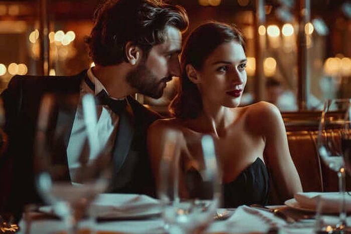 elegant loving couple